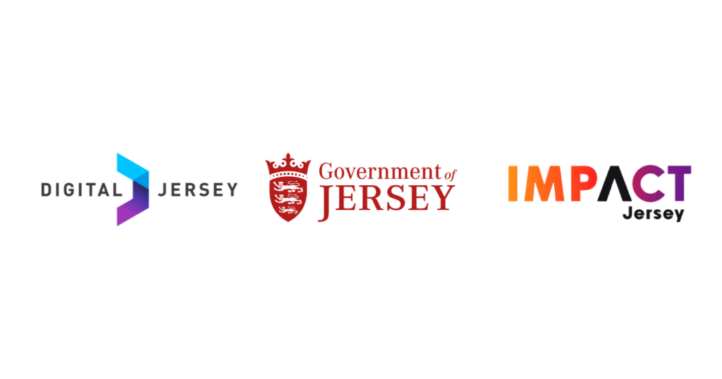 Digital Jersey and Government of Jersey and Impact Jersey logos